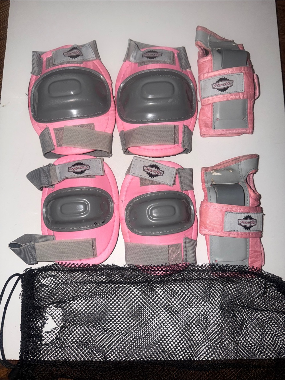 Youth Pink and Gray Protective Skate Pad Set by Pacific
